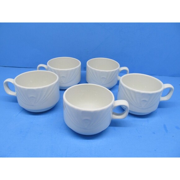 Dudson Olympus White Coffee Cups Bundle of 5 - Picture 7 of 12